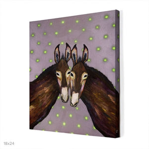 Donkey Duo - Canvas Giclée Print