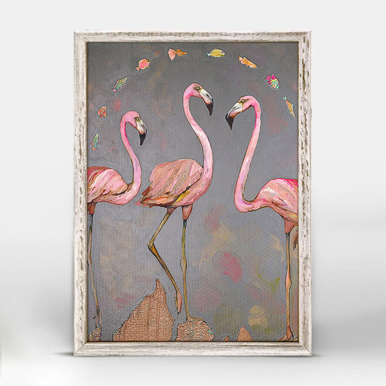 Flamingos and Fish Mini Print 5"x7"