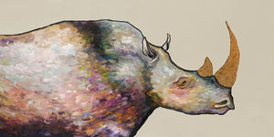 Giant Rhinoceros Cream - Canvas Giclée Print