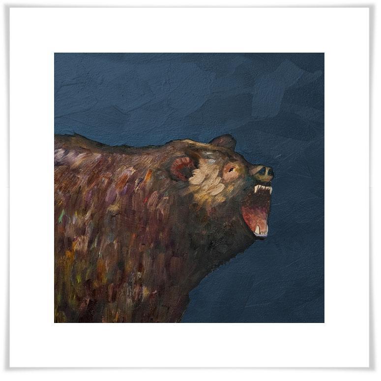 Grizzly Roar - Paper Giclée Print