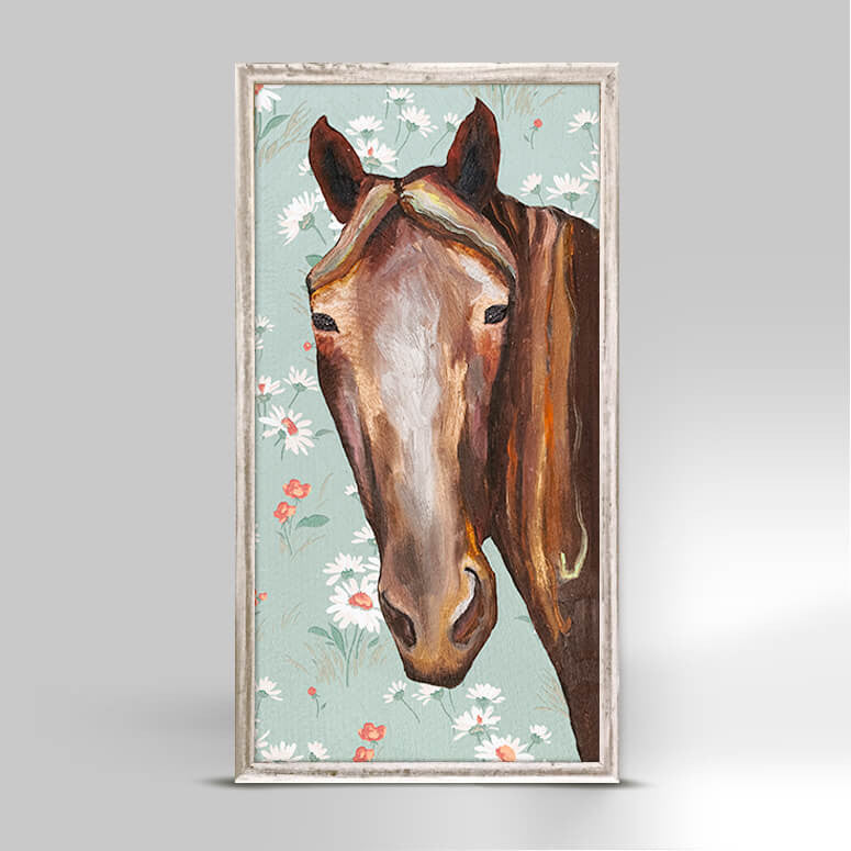 Horse - Floral Mini Print 5"x10"