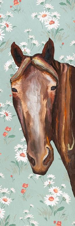 Horse Floral - Canvas Giclée Print