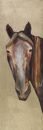 Horse on Gold - Canvas Giclée Print