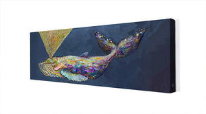 Jeweled Whale Spray in Wisteria - Canvas Giclée Print
