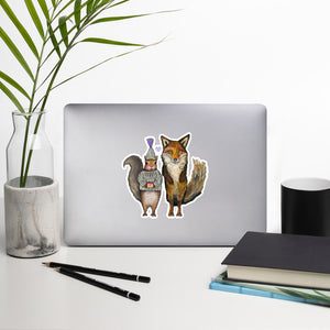 Squirrel and Fox Sticker