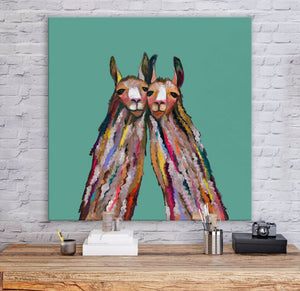 Llama Duo - Canvas Giclée Print