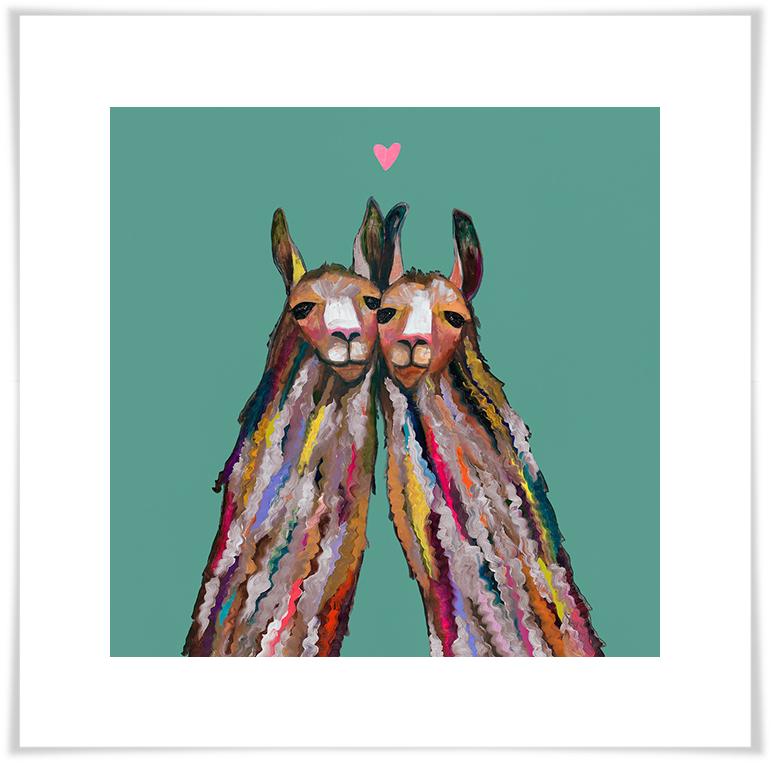Llama Love - Paper Giclée Print