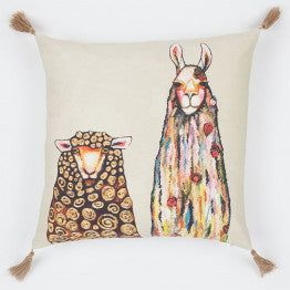 Llama Loves Sheep Pillow