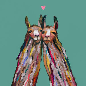 Llama Love - Canvas Giclée Print
