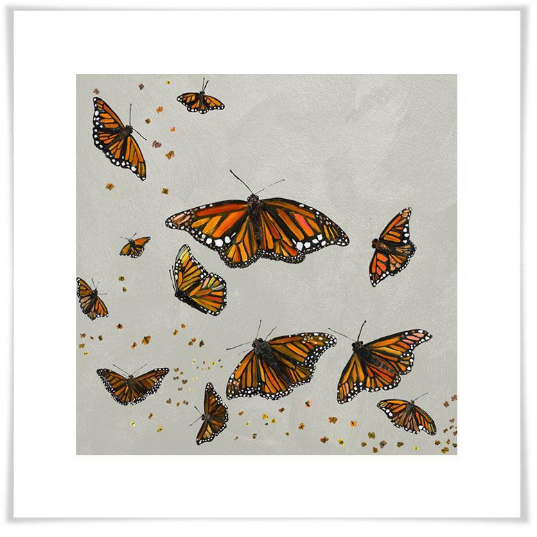 Monarchs in Misty Clouds - Paper Giclée Print