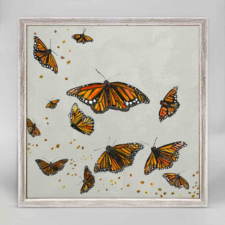 Monarchs - Silver Mini Print 6"x6"