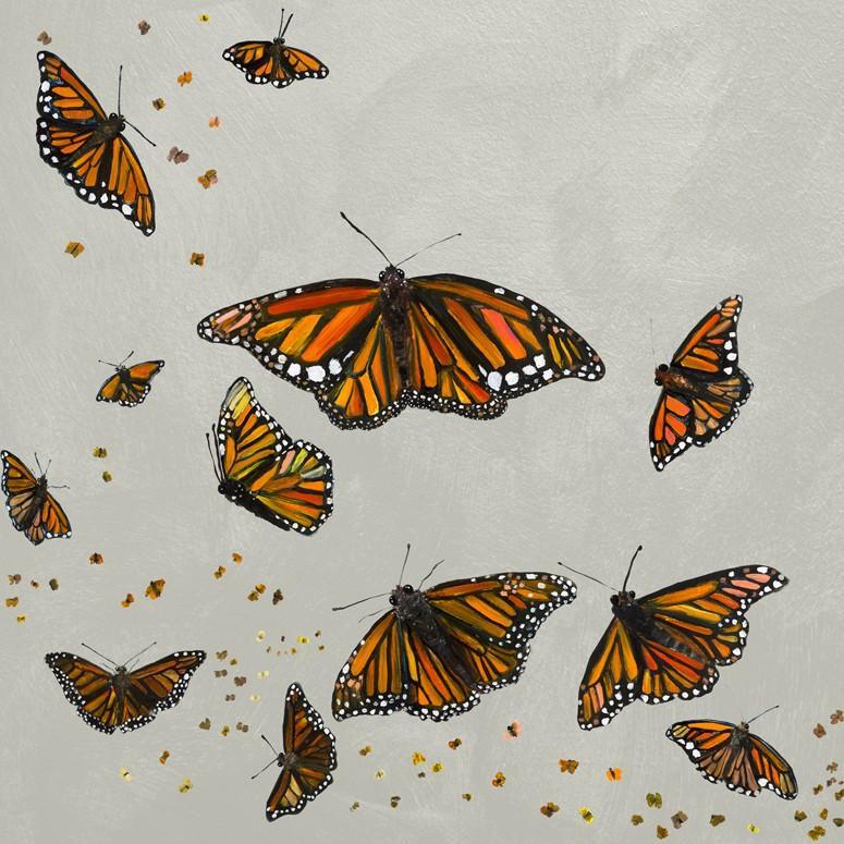 Monarchs in Misty Clouds - Canvas Giclée Print