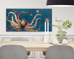 Octopus and Starfish - Canvas Giclée Print
