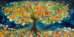 Orange Tree Landscape - Canvas Giclée Print