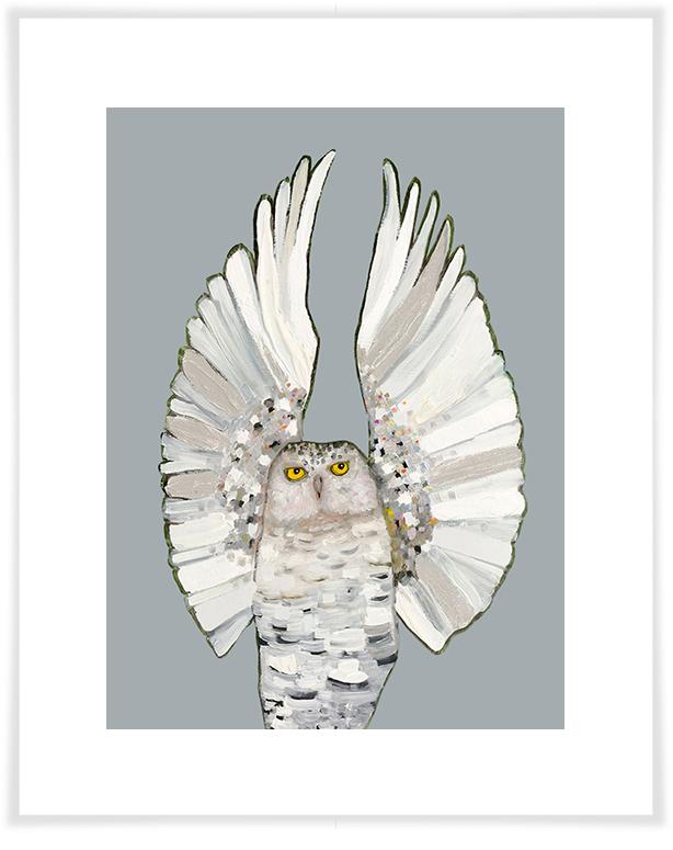Owl Ballet Neutral - Paper Giclée Print