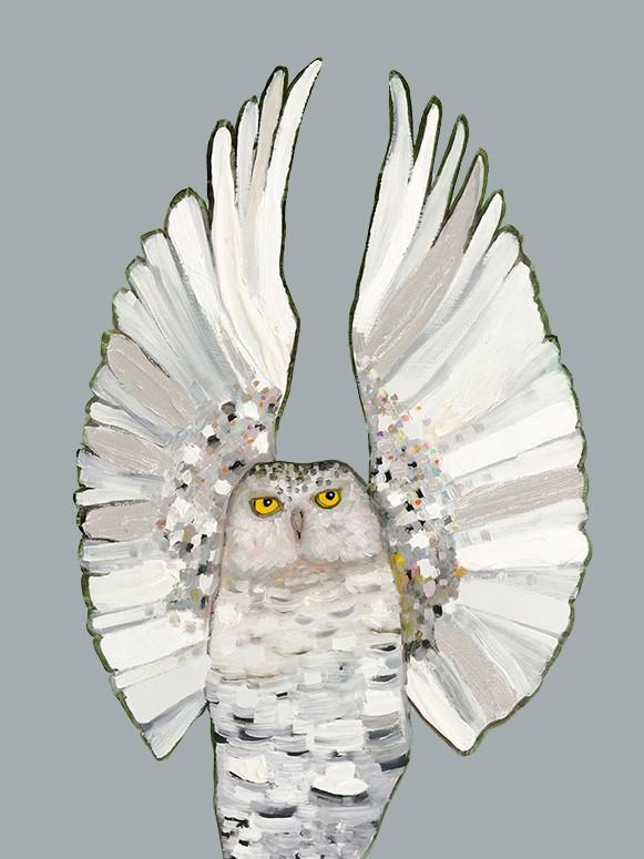 Owl Ballet Neutral - Canvas Giclée Print
