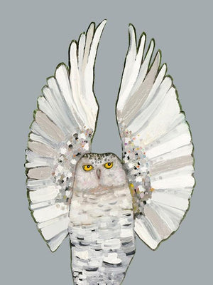 Owl Ballet Neutral - Canvas Giclée Print