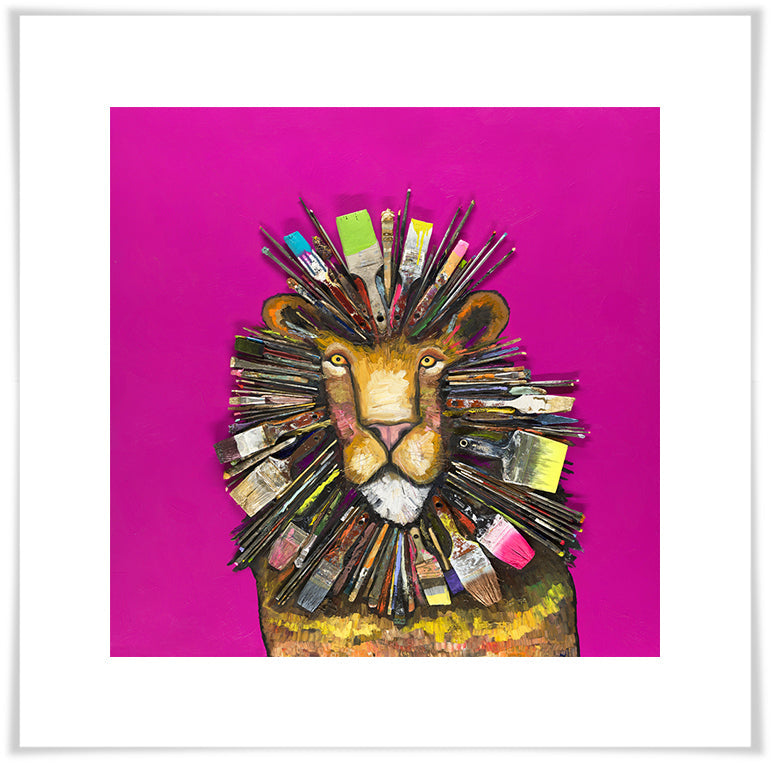 Paintbrush Lion - Paper Giclée Print