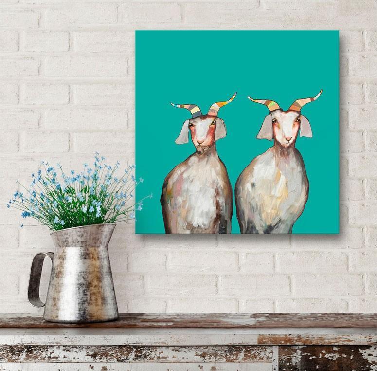 Pair of Goats - Canvas Giclée Print