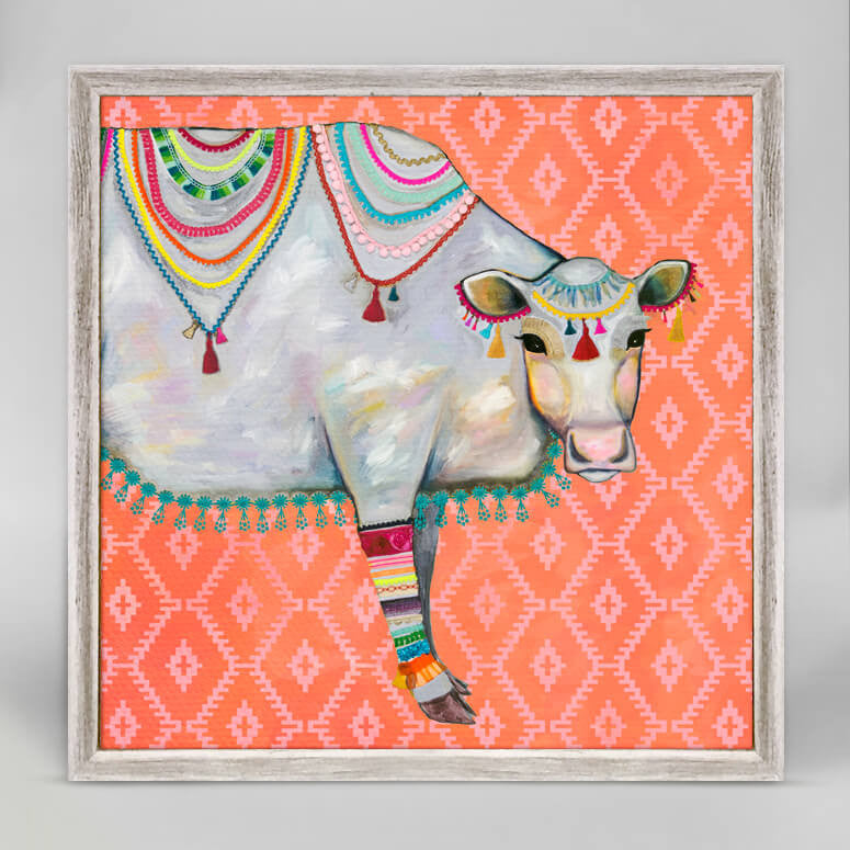Queen of the Pasture on Bohemian Pattern Mini Print 6"x6"