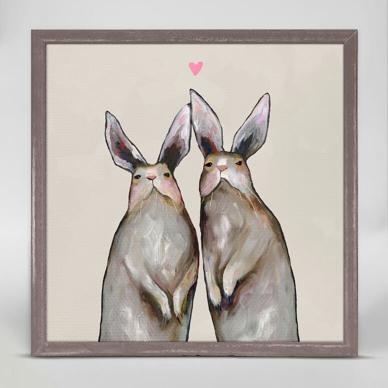 Rabbit Love - Neutral Mini Print 6"x6"