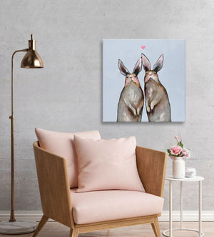 Rabbit Love - Canvas Giclée Print