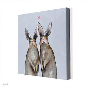 Rabbit Love - Canvas Giclée Print