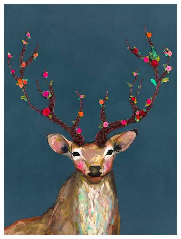 Rosy Buck Jewel Tone - Canvas Giclée Print