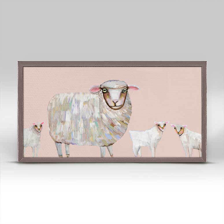 Sheep and Babies Mini Print 10"x5"