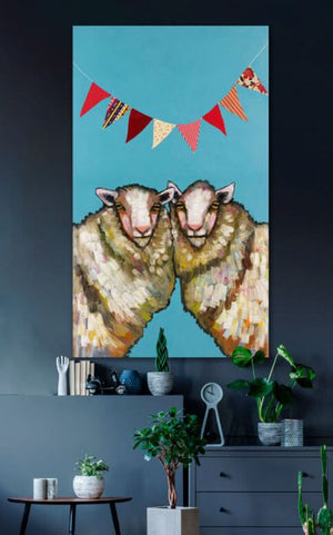 Sheep Birthday Party - Canvas Giclée Print