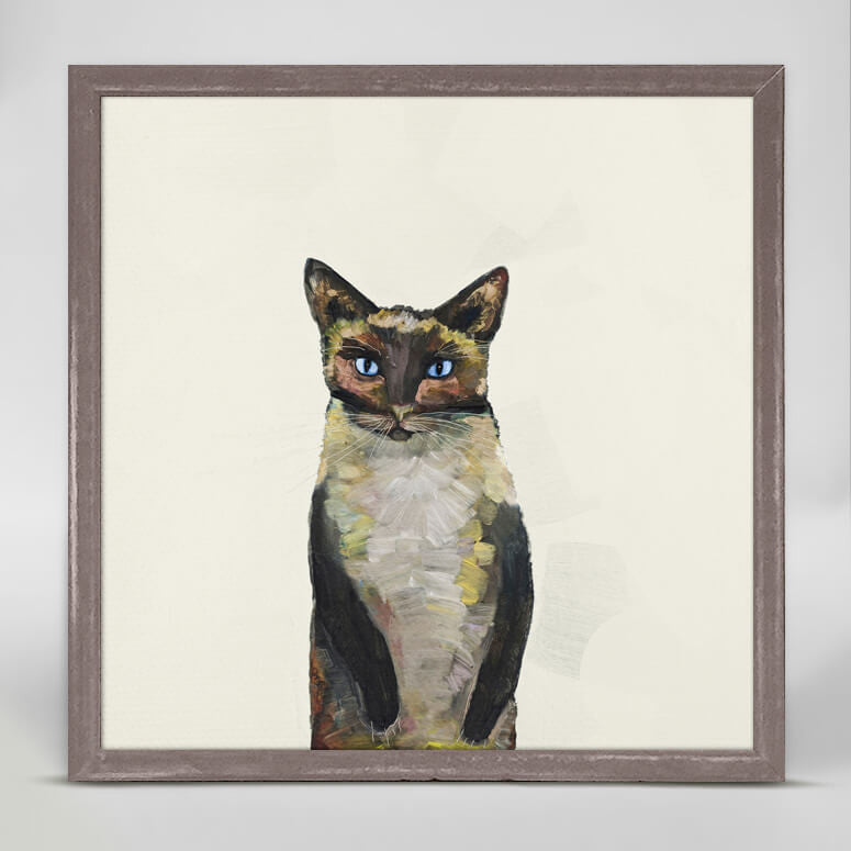 Siamese Cat on Cream Mini Print 6"x6"