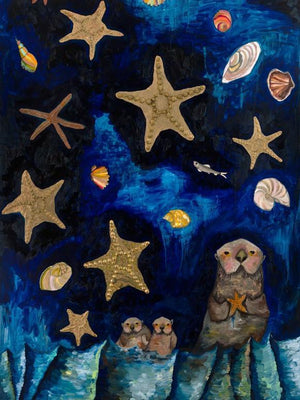 Starfish Bedtime Stories - Canvas Giclée Print