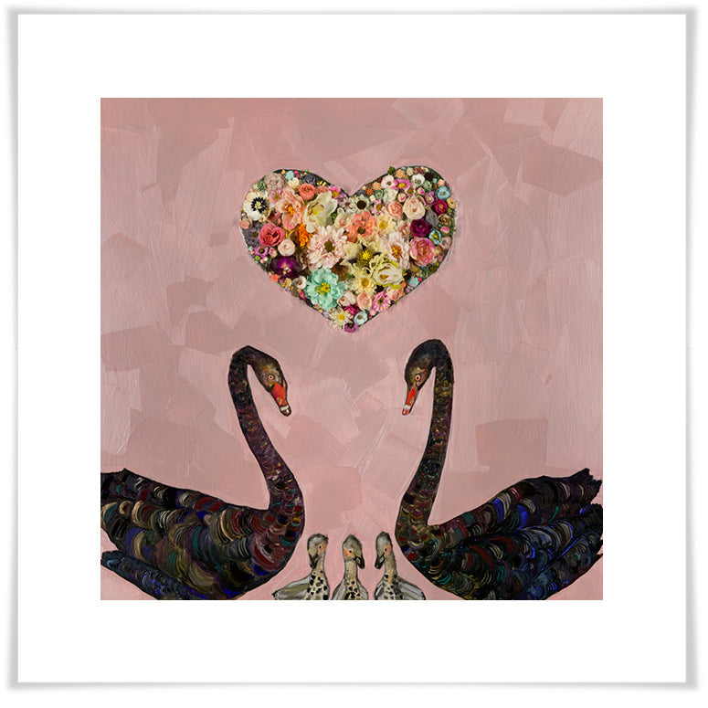Swan Love - Paper Giclée Print