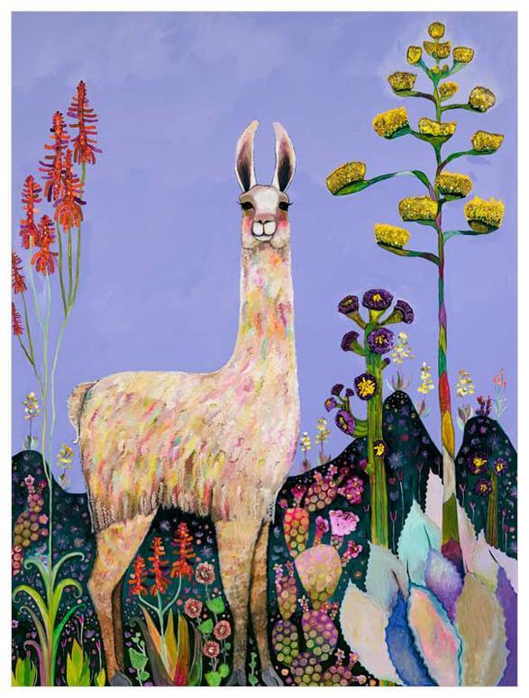 Tall Girl in Lavender - Canvas Giclée Print