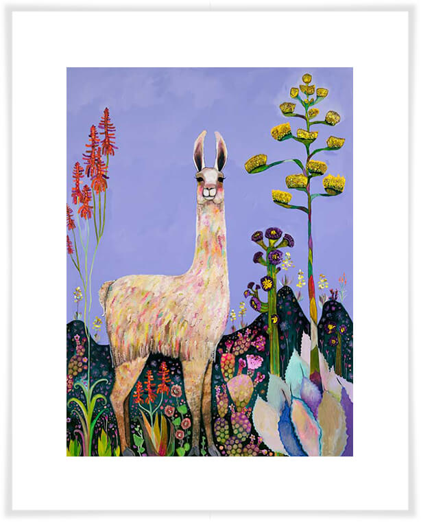 Tall Girl in Lavender - Paper Giclée Print