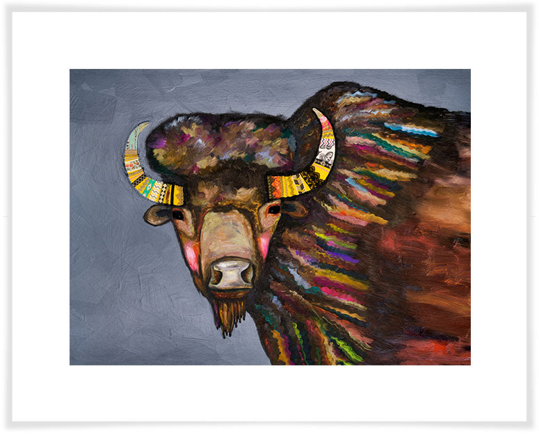 The Crowned Bison - Paper Giclée Print