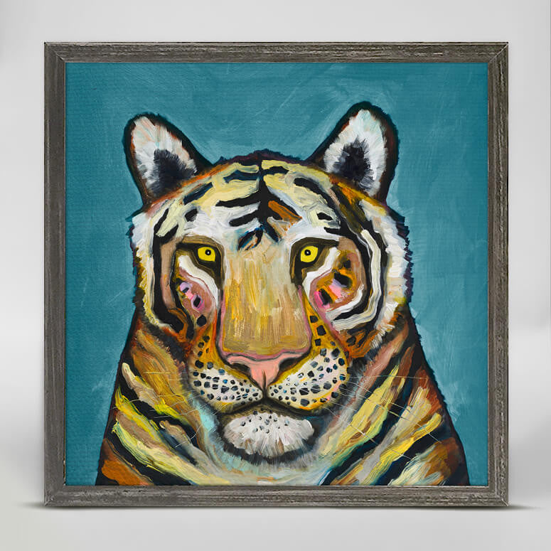 Tiger on Cerulean Mini Print 6"x6"