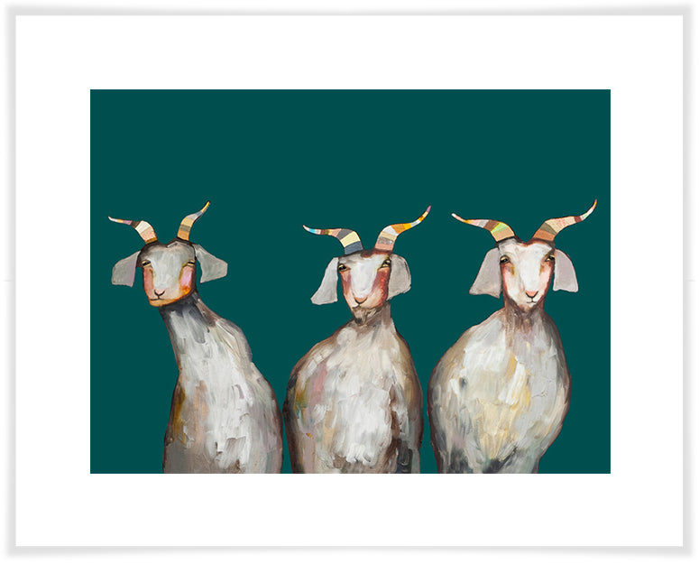Trio of Goats - Paper Giclée Print