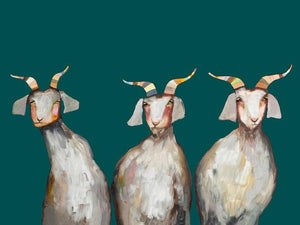 Trio of Goats - Canvas Giclée Print
