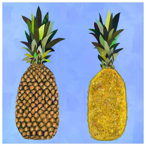 Tropical Pineapple Pair - Canvas Giclée Print