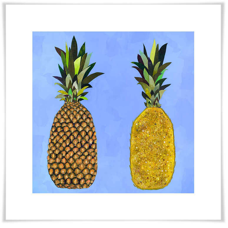 Tropical Pineapple Pair - Paper Giclée Print