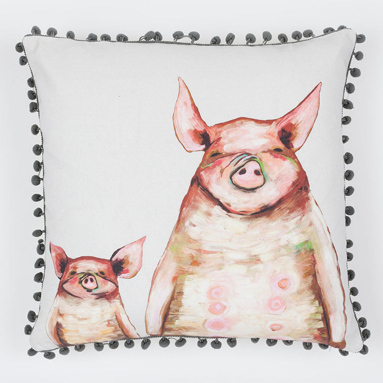 Two Piggies Pillow