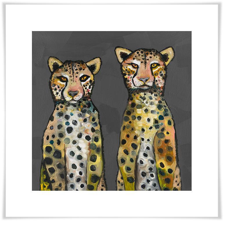 Two Wild Cheetahs - Paper Giclée Print
