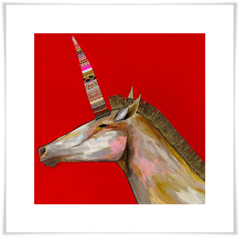 Unicorn With Leather Mane - Paper Giclée Print