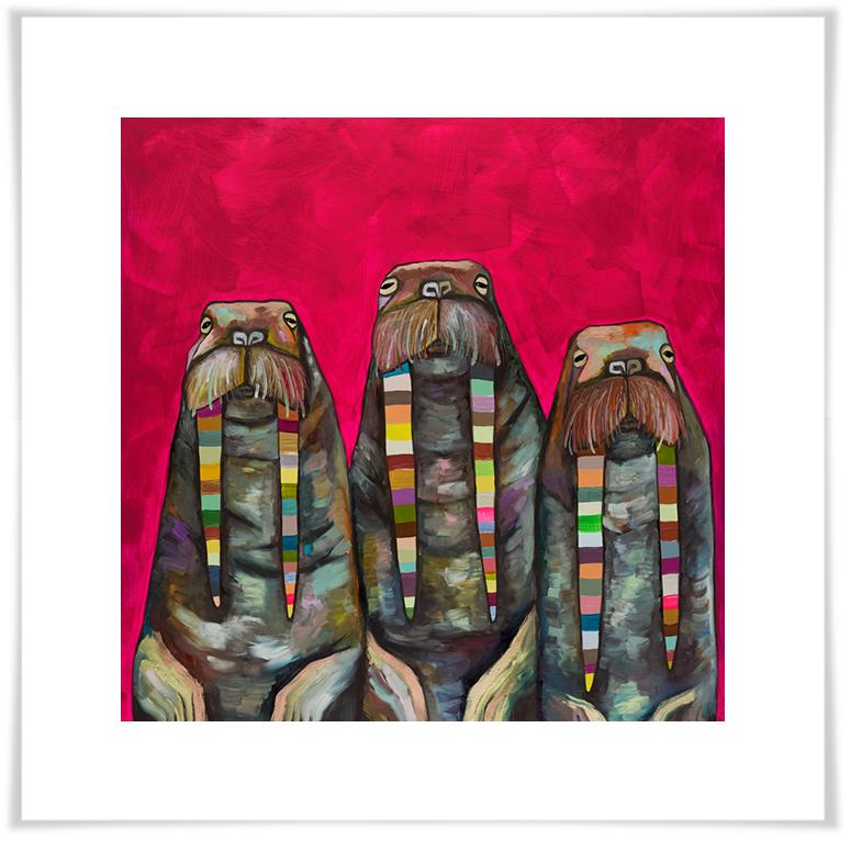 Walrus Trio - Paper Giclée Print