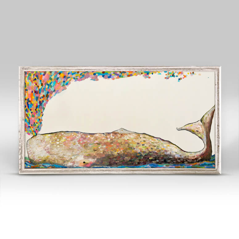 Whale Spray in Antique White Mini Print 10"x5"
