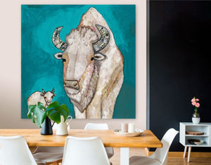White Buffalo Calf - Canvas Giclée Print