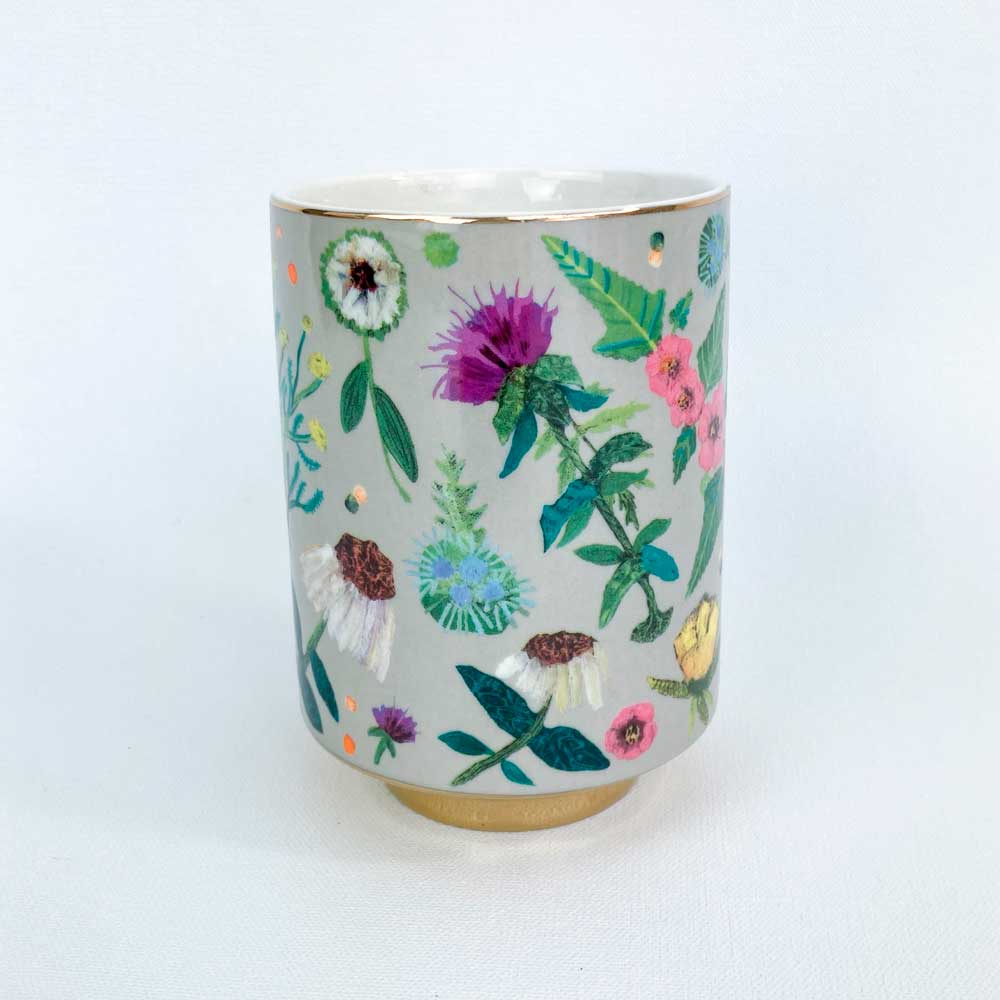 Wildflowers - Evening Primrose & Coneflowers Small Vase
