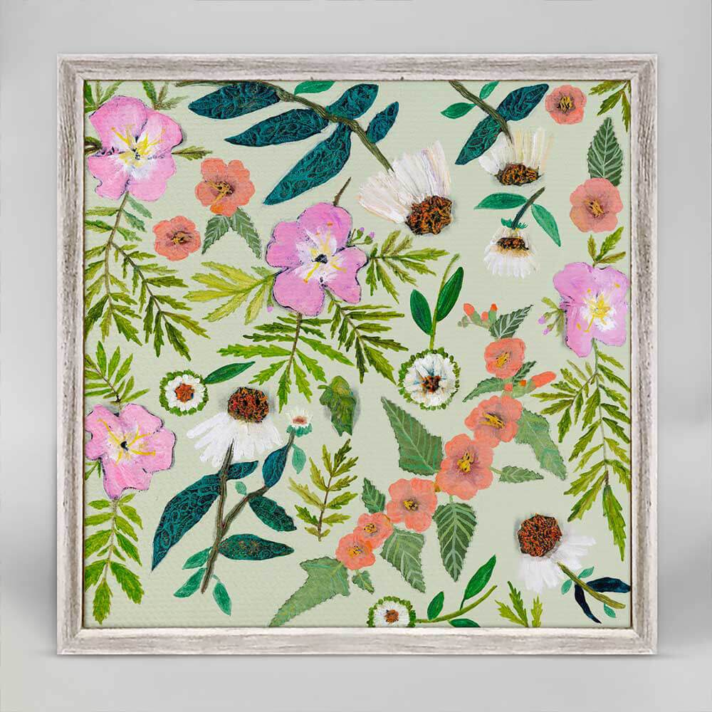 Wildflowers - Evening Primrose & Coneflowers Mini Print 6"x6"