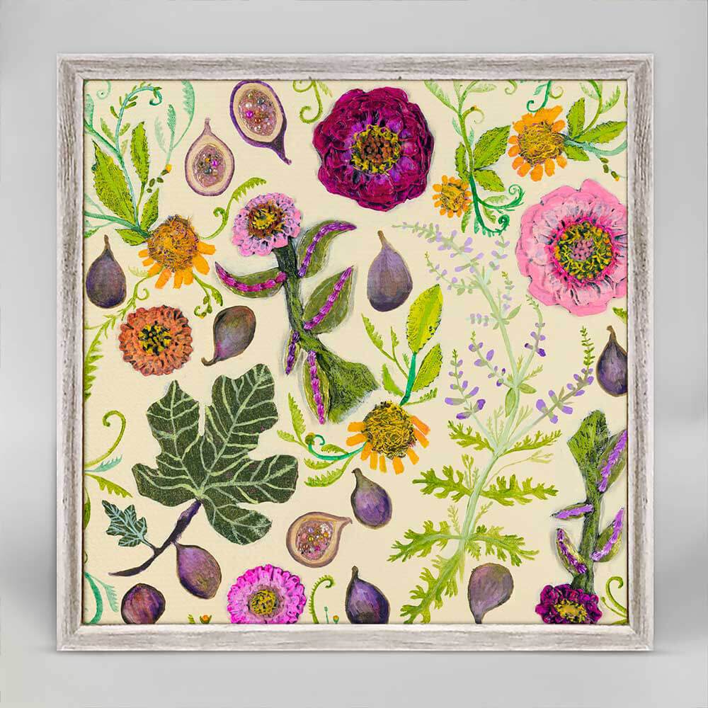 Wildflowers - Figs, Sage & Flame Vine Mini Print 6"x6"